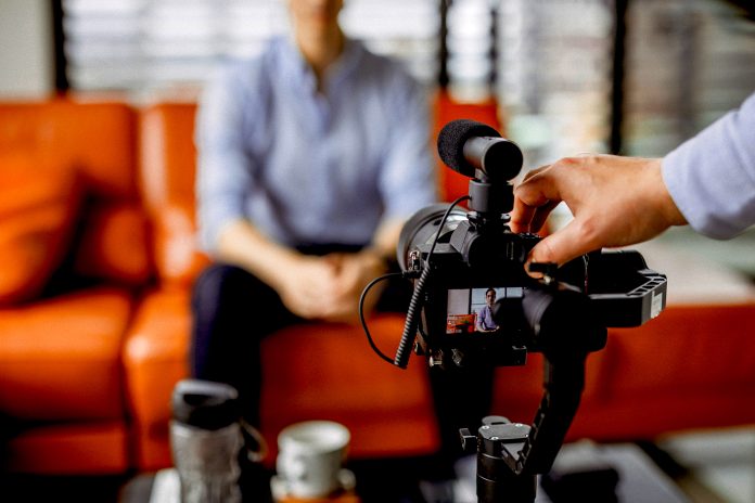 Behind the scenes of a business vlog