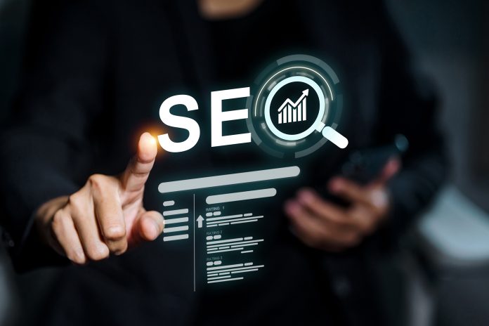 SEO Analytics and Search Engine Optimization Digital Marketing Concept