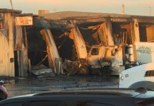 Large fire breaks out at Brampton truck yard