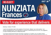 ‘Not going anywhere’: Frances Nunziata clarifies reports she’s dropping out of municipal election race